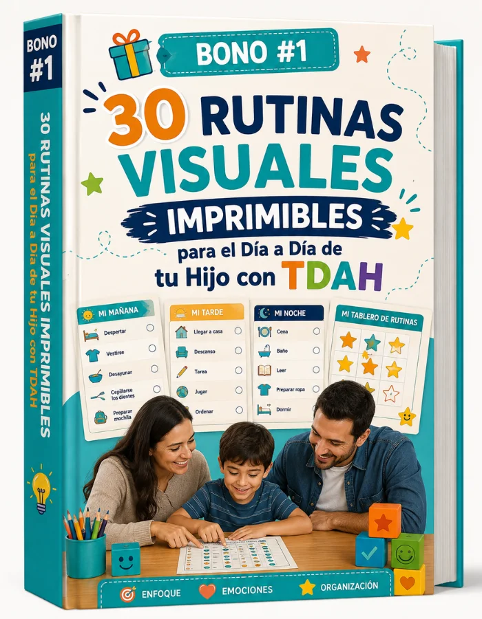 Hojas imprimibles de rutinas visuales en abanico