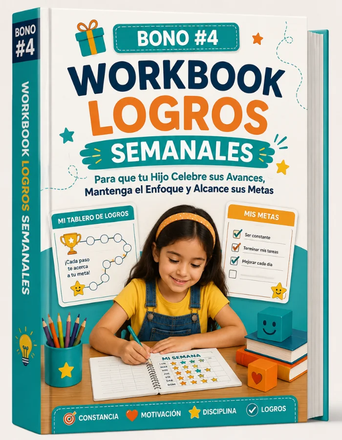 Mockup del Bono 4: Workbook Logros Semanales